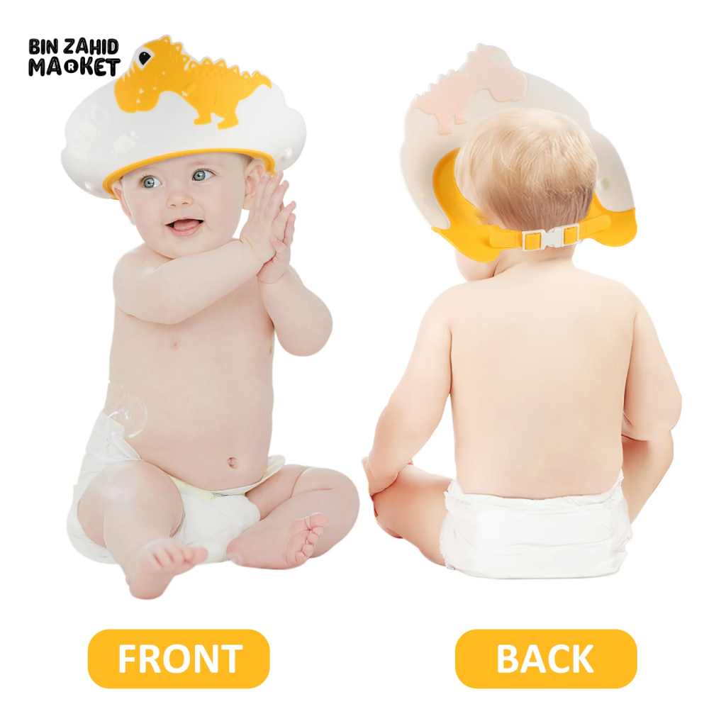 ADJUSTABLE BABY SHOWER CAP HAIR WASH HAT FOR NEWBORN & INFANT EAR PROTECTION SHAMPOO SHIELD