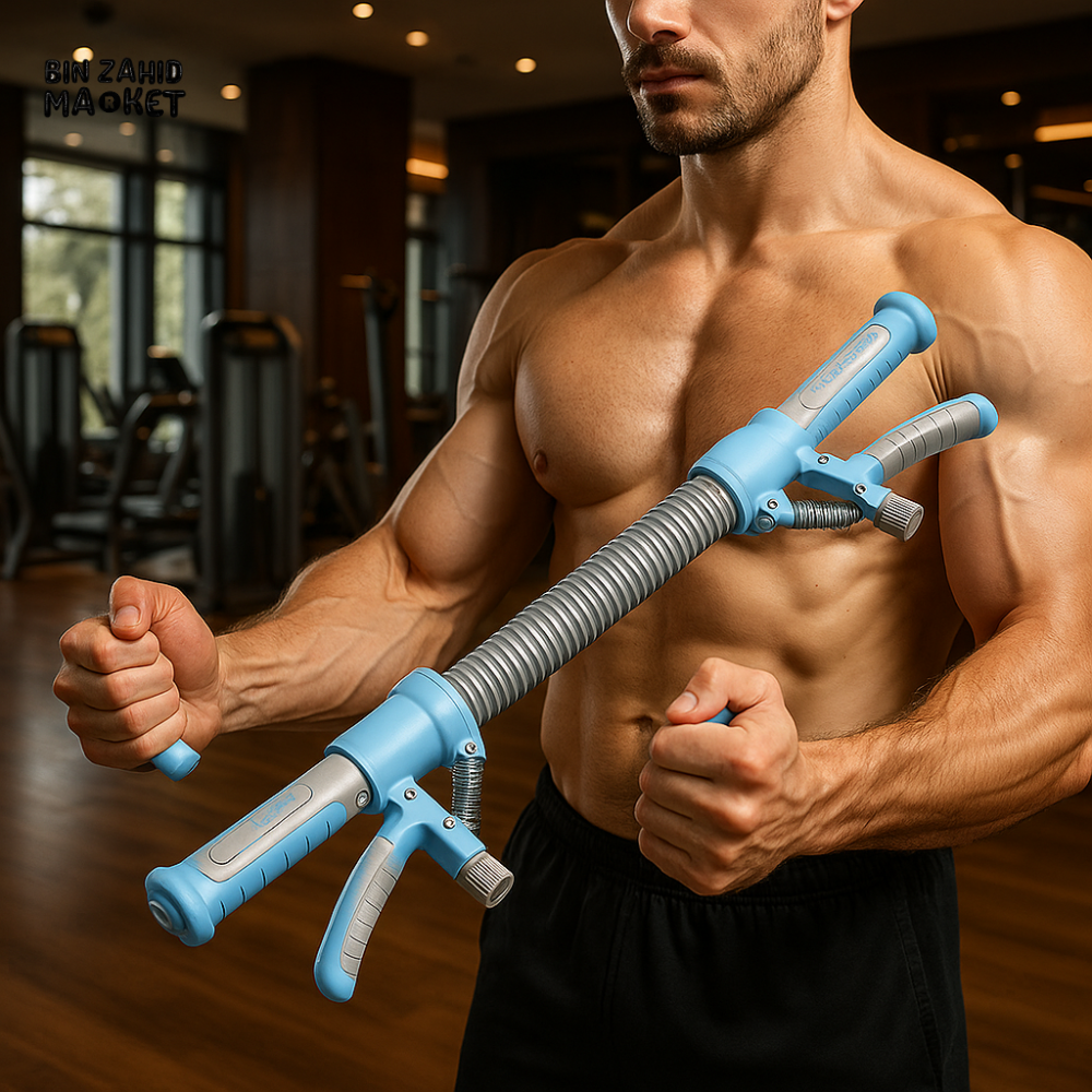 ADJUSTABLE CHEST EXPANDER ARM EXERCISER FOR MEN – 10 TO 100KG RESISTANCE STRENGTH TRAINING TOOL