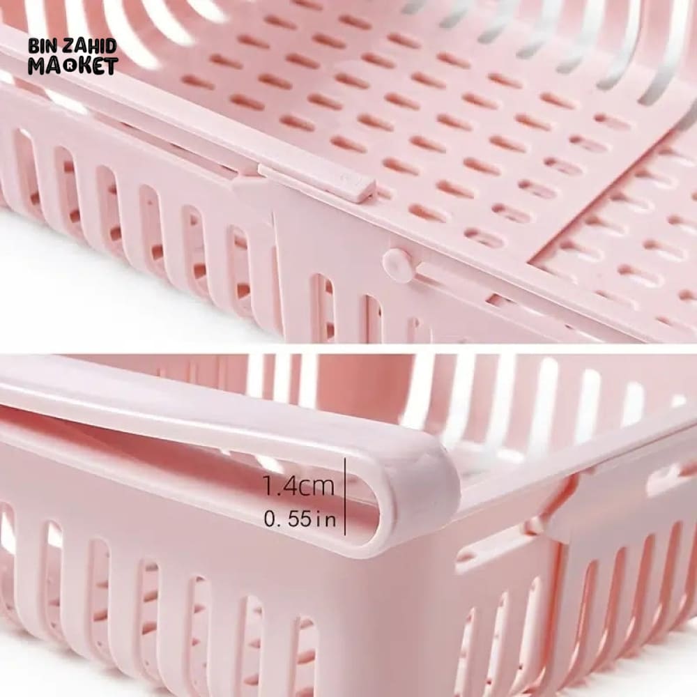 ADJUSTABLE FRIDGE STORAGE BASKET