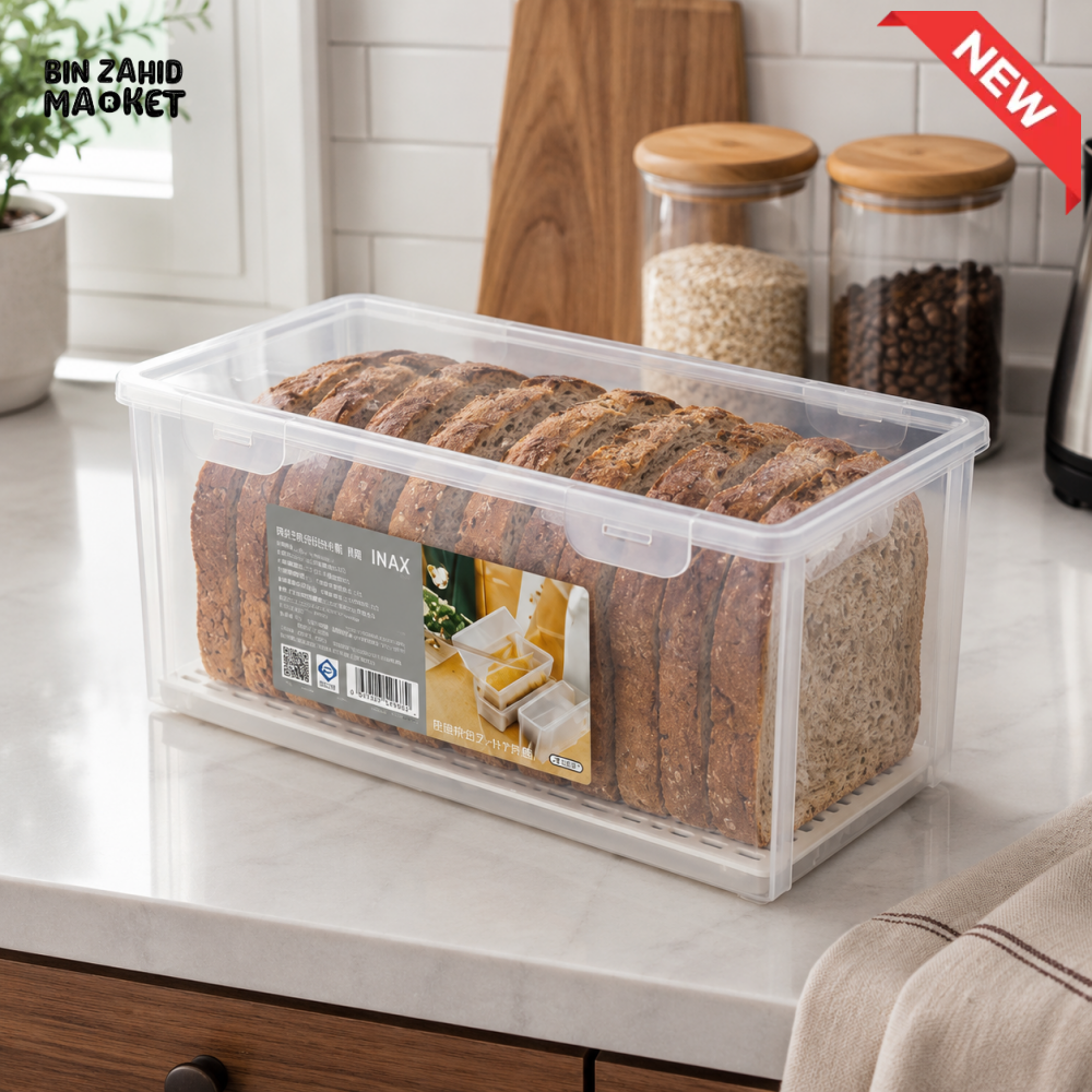 AIRTIGHT BREAD STORAGE CONTAINER WITH DRAIN TRAY
