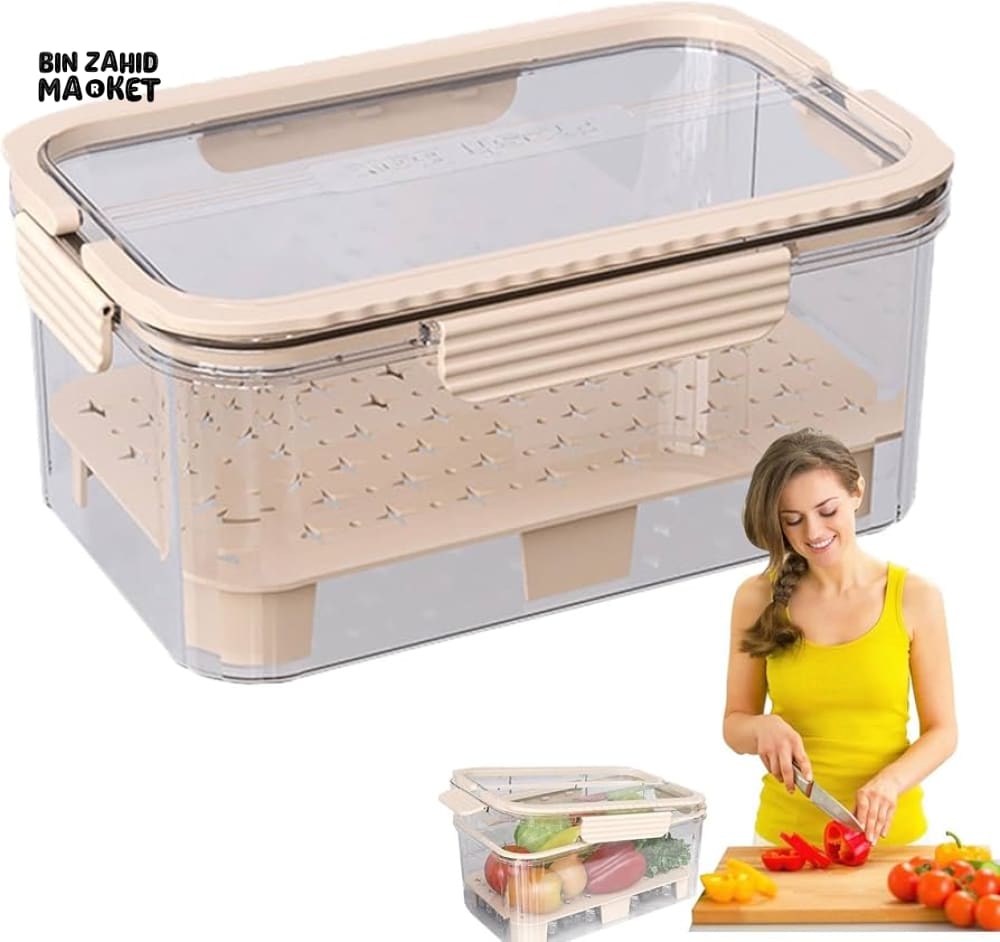 AIRTIGHT FOOD STORAGE CONTAINERS WITH LIDS - PORTABLE & STACKABLE BINS