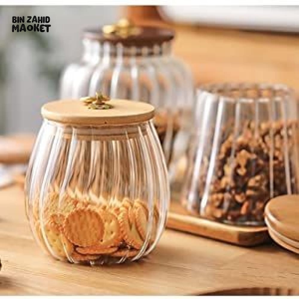AIRTIGHT GLASS JAR 8.5*8.5*11.5CM
