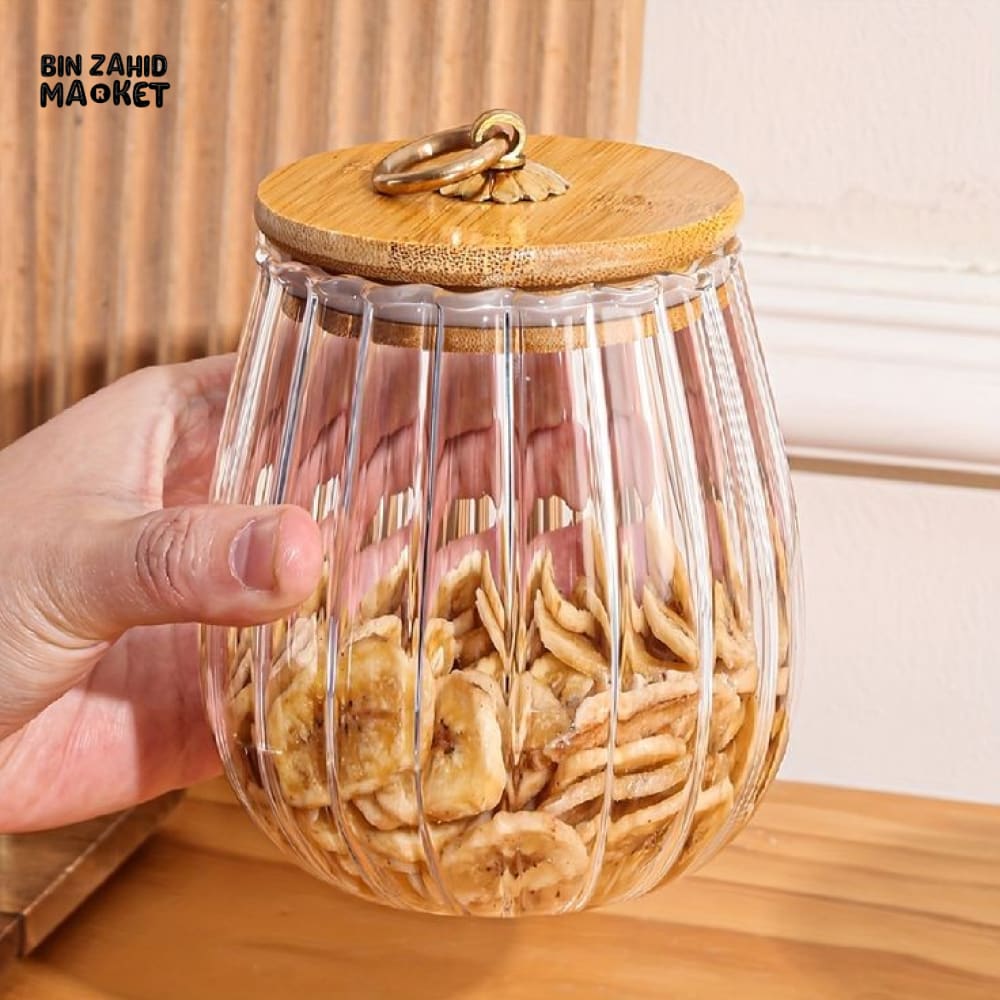AIRTIGHT GLASS JAR 8.5*8.5*11.5CM