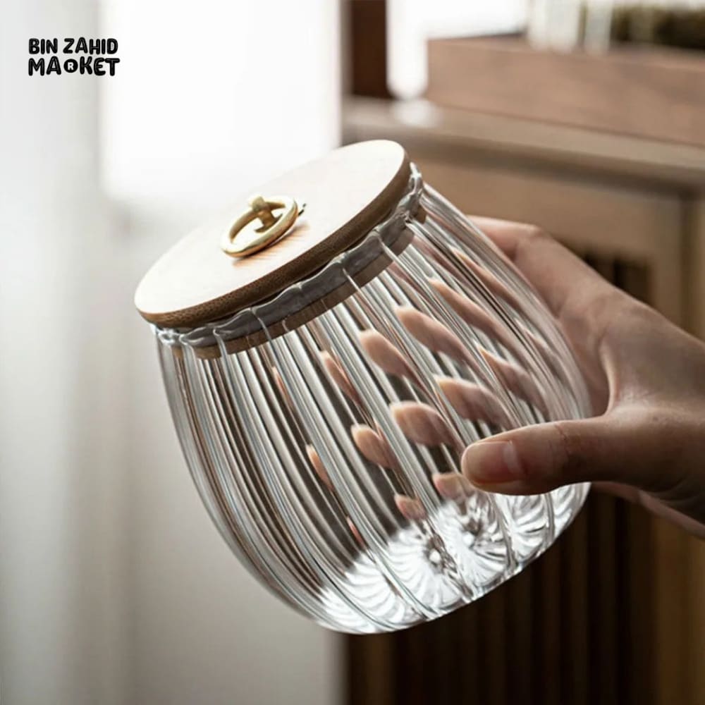 AIRTIGHT GLASS JAR 8.5*8.5*11.5CM