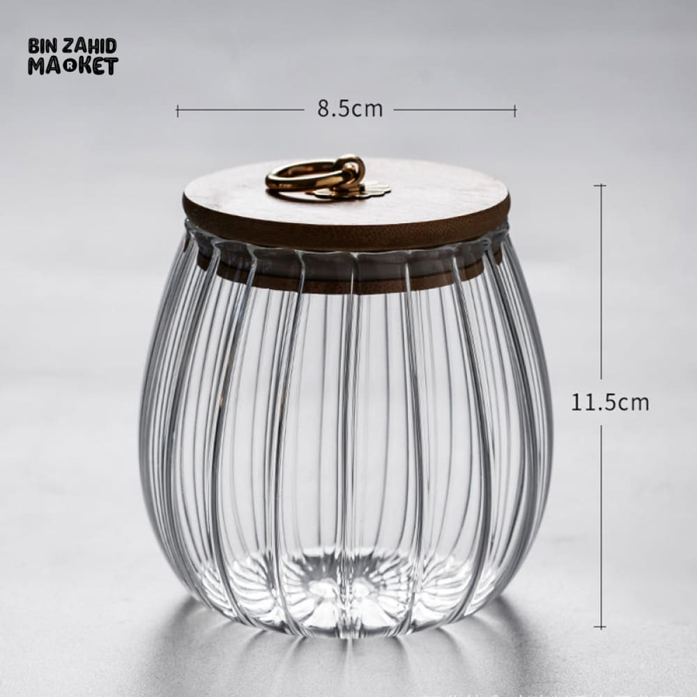 AIRTIGHT GLASS JAR 8.5*8.5*11.5CM