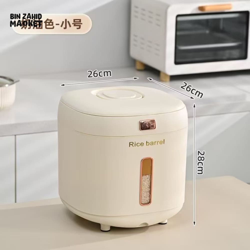 AIRTIGHT RICE STORAGE BARREL WITH LEVEL WINDOW - 10 KG