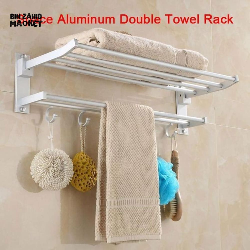 ALUMINIUM DOUBLE TOWEL RACK
