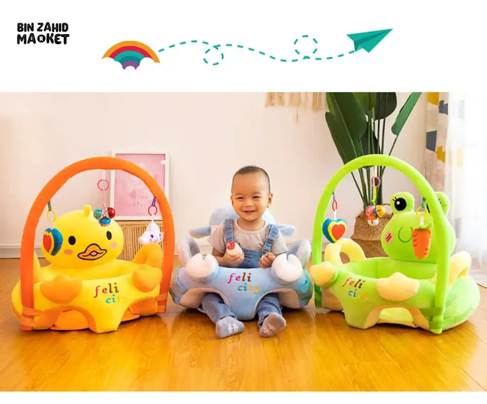 ANIMALS FACES SEAT WITH TOY BAR