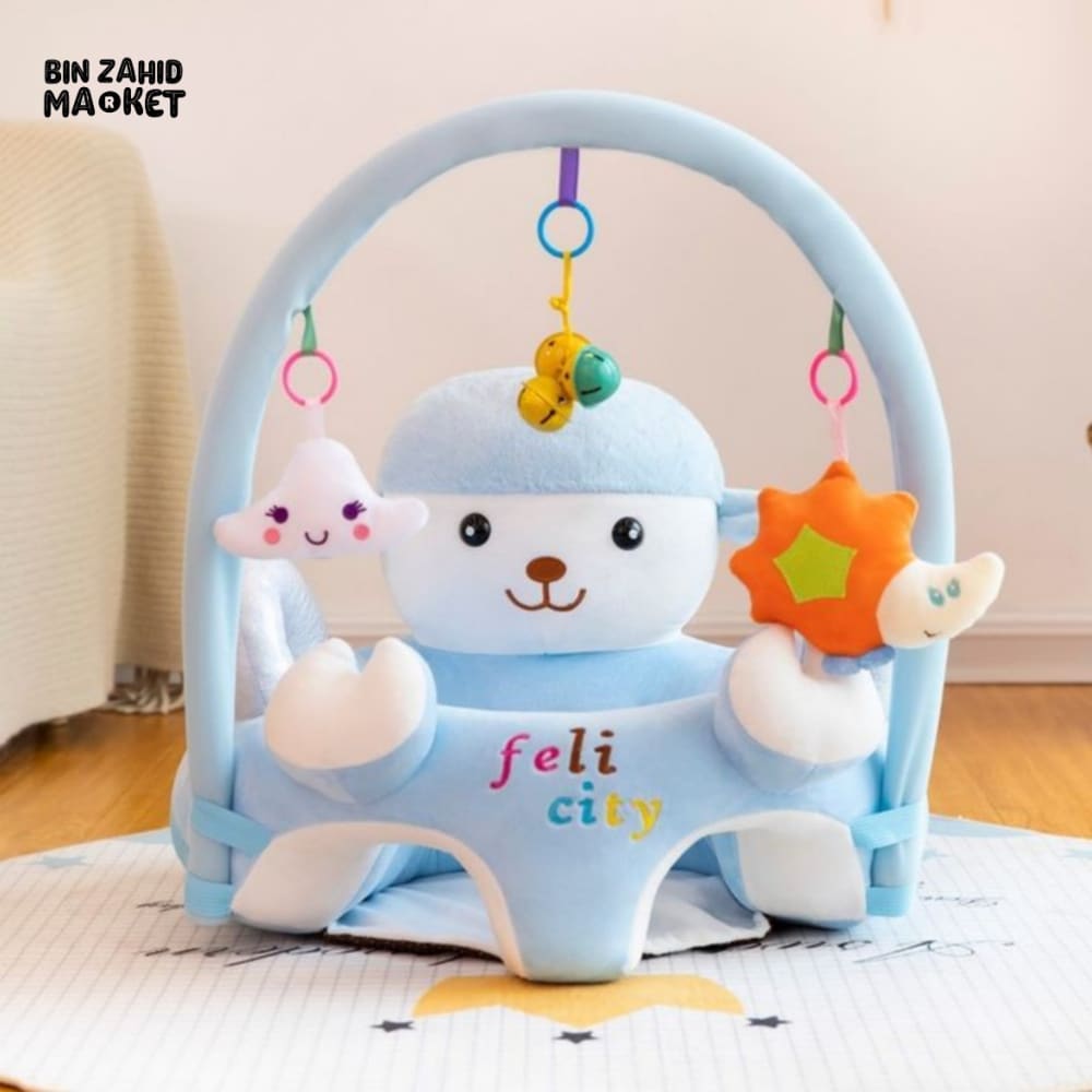 ANIMALS FACES SEAT WITH TOY BAR Lamb