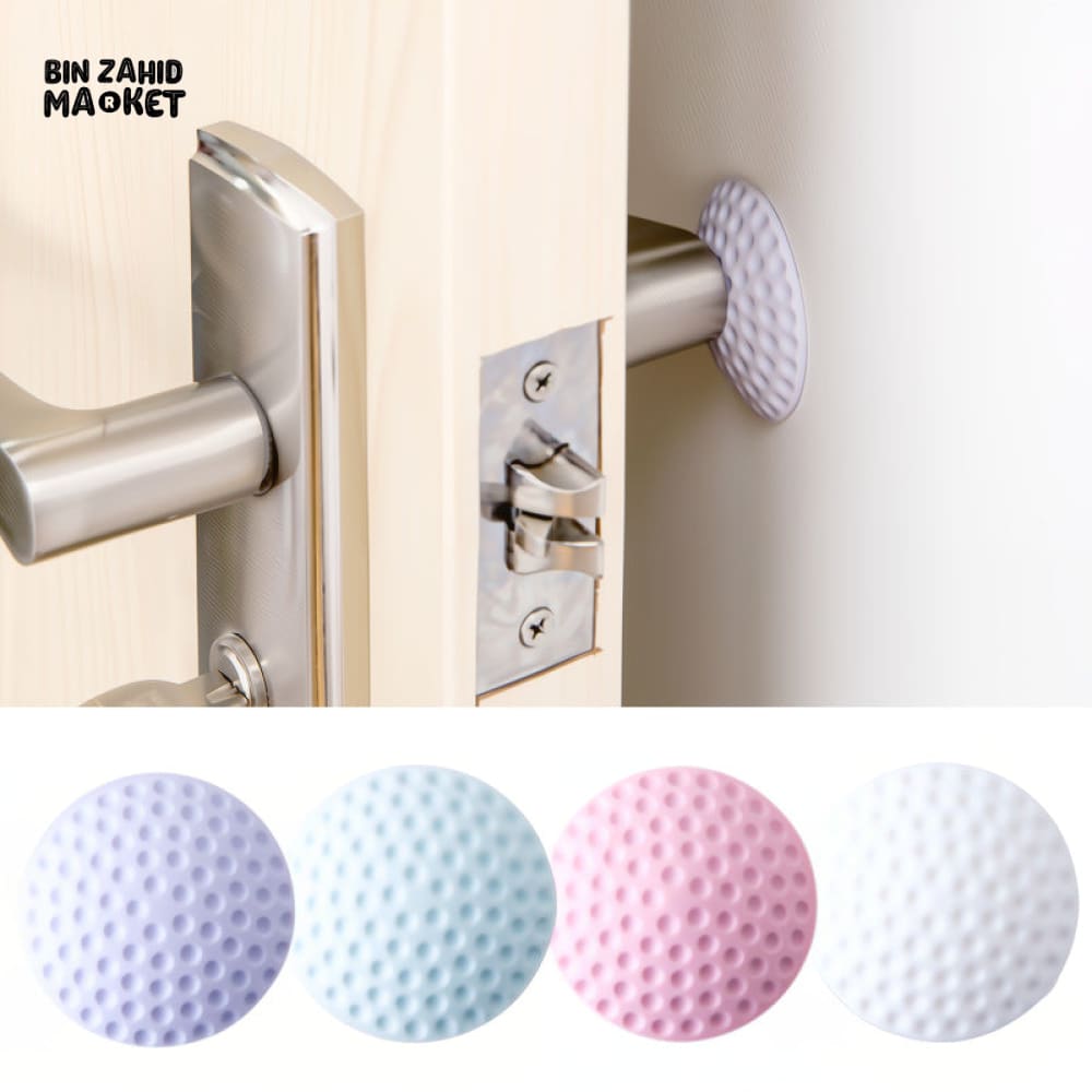 ANTI-COLLISION RUBBER DOOR BUMPER – GOLF PATTERN WALL PAD PACK OF 10