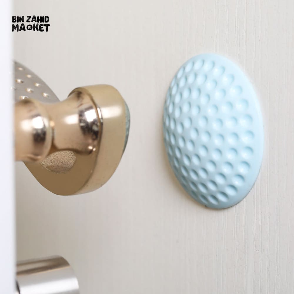 ANTI-COLLISION RUBBER DOOR BUMPER – GOLF PATTERN WALL PAD PACK OF 10