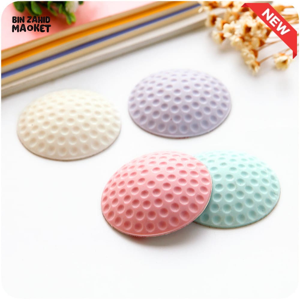 ANTI-COLLISION RUBBER DOOR BUMPER – GOLF PATTERN WALL PAD PACK OF 10