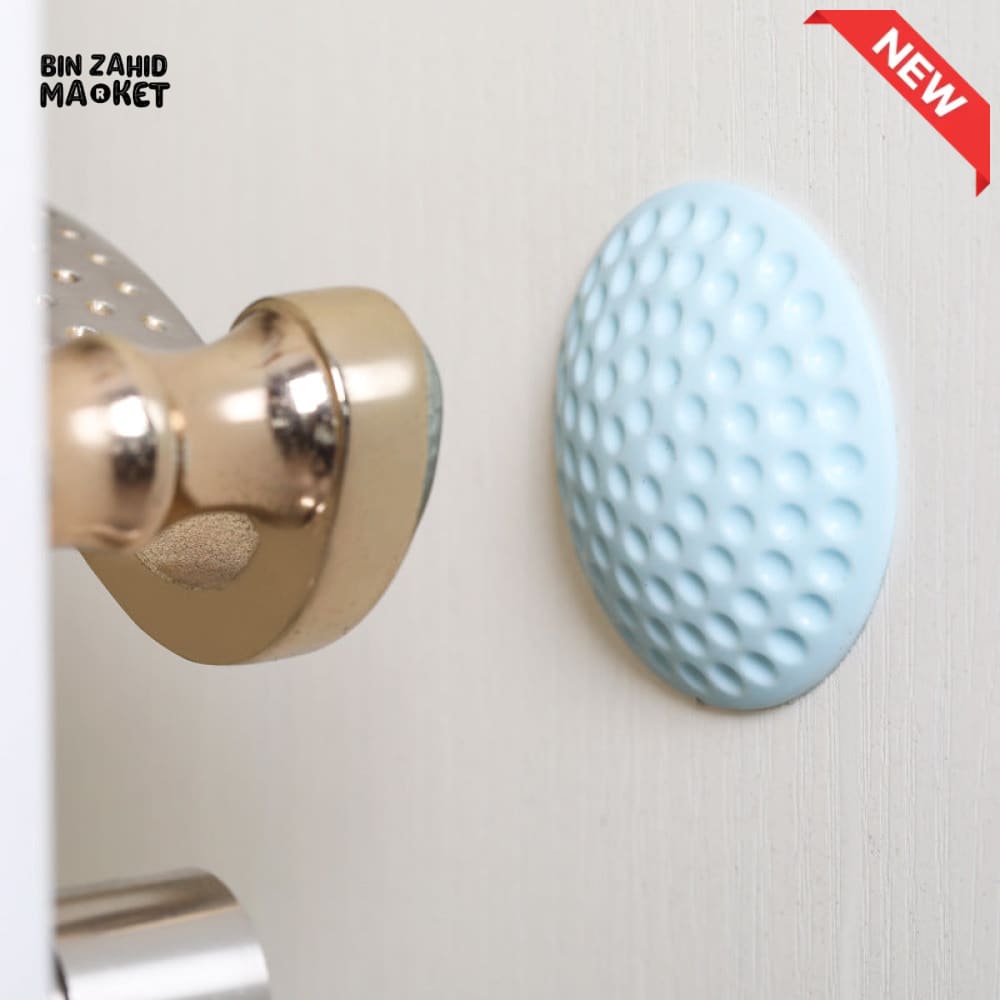 ANTI-COLLISION RUBBER DOOR BUMPER – GOLF PATTERN WALL PAD PACK OF 10