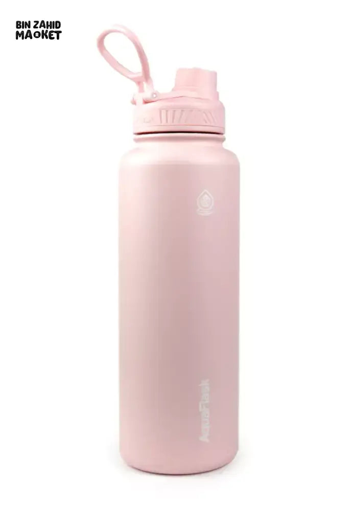 AQUAFLASK 40OZ WIDE MOUTH WATER BOTTLE DOUBLE WALL VACUUM INSULATED LEAK-PROOF & BPA-FREE - BALLET PINK