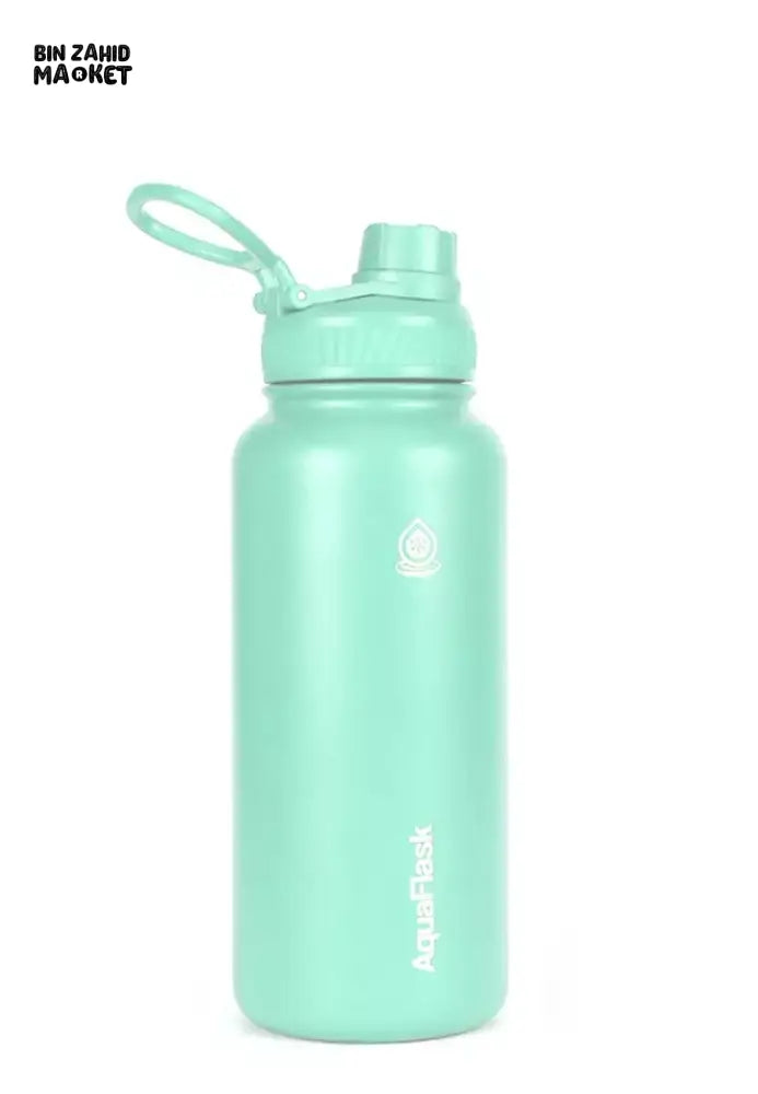 AQUAFLASK 40OZ WIDE MOUTH WATER BOTTLE DOUBLE WALL VACUUM INSULATED LEAK-PROOF & BPA-FREE - MINT GALETO