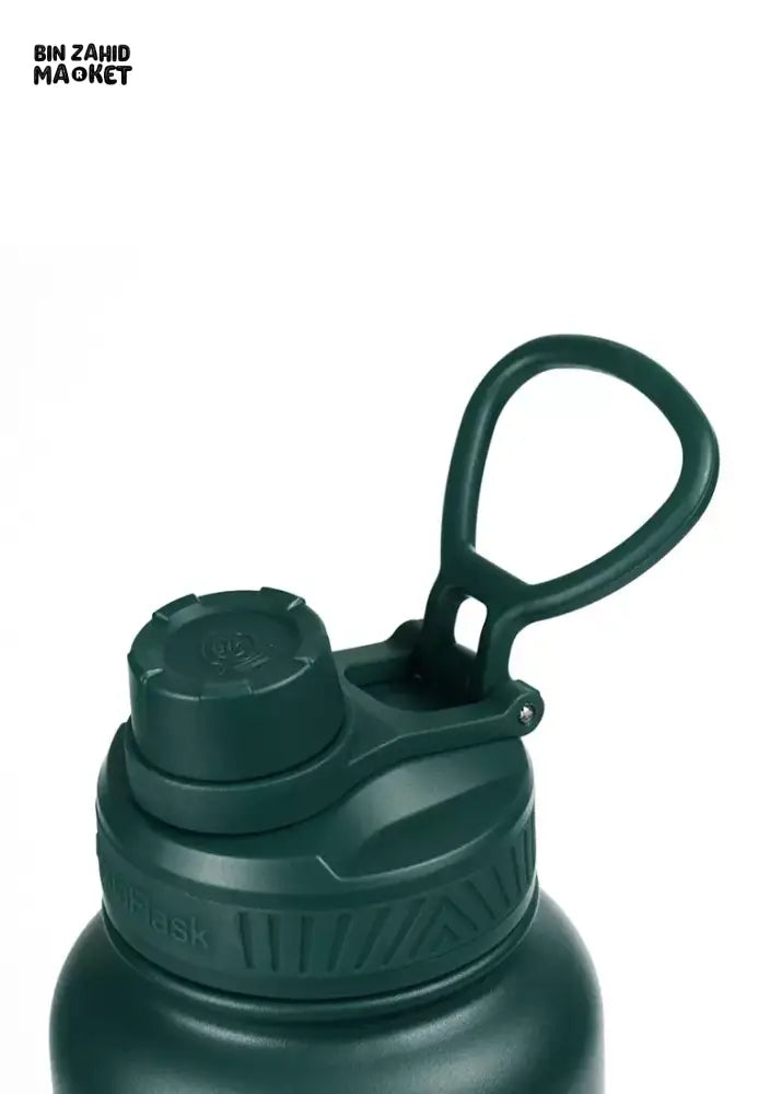 AQUAFLASK 40OZ WIDE MOUTH WATER BOTTLE DOUBLE WALL VACUUM INSULATED LEAK-PROOF & BPA-FREE - MOSS GREEN