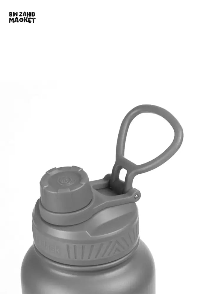 AQUAFLASK 40OZ WIDE MOUTH WATER BOTTLE DOUBLE WALL VACUUM INSULATED LEAK-PROOF & BPA-FREE - STONE GREY