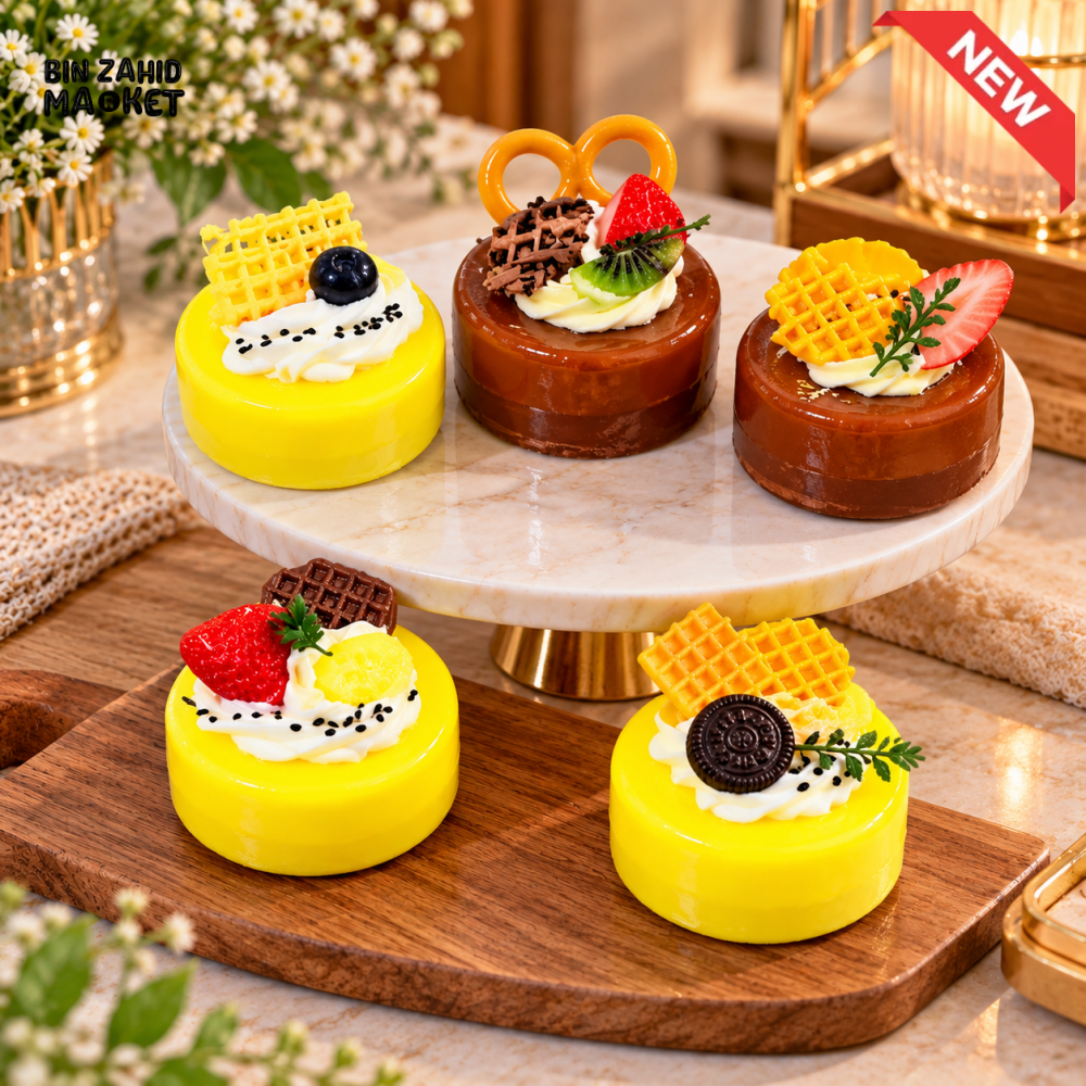 ARTIFICIAL DECORATIVE ROUND FRUIT CAKE - 1 PIECE - Artificial Food & Display Props