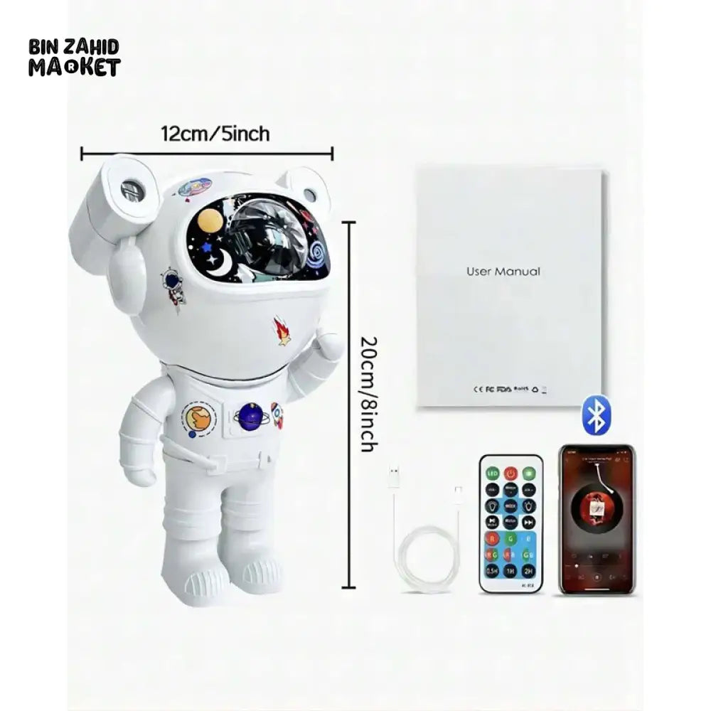ASTRONAUT GALAXY STAR PROJECTOR WITH SPEAKER – NIGHT LIGHT