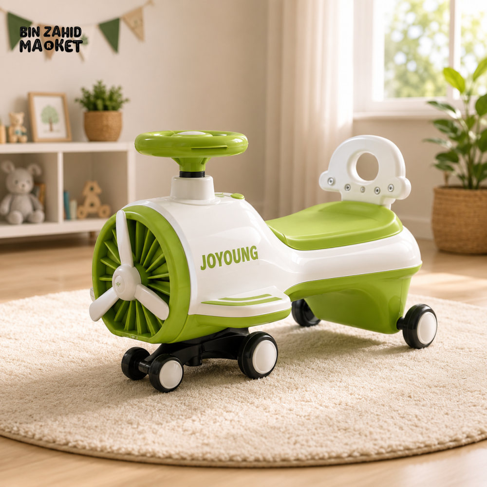 AUTO RIDE ON BABY WALKER CAR - GREEN
