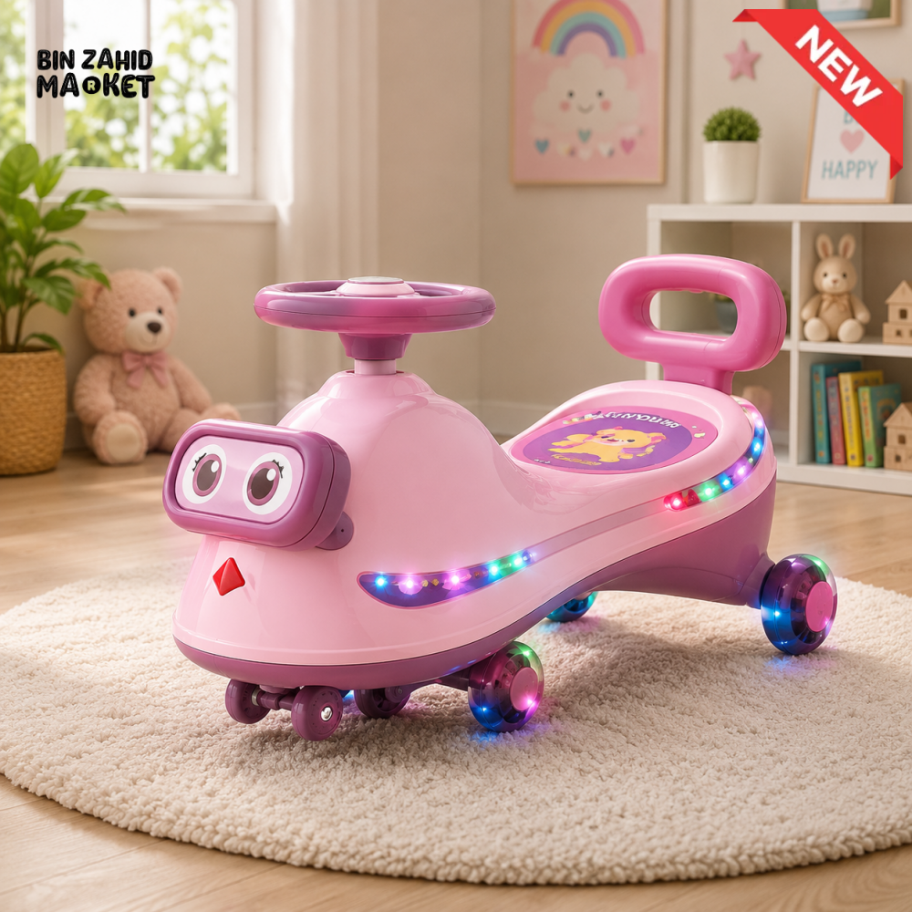 AUTO SWING BABY WALKER CAR - PINK