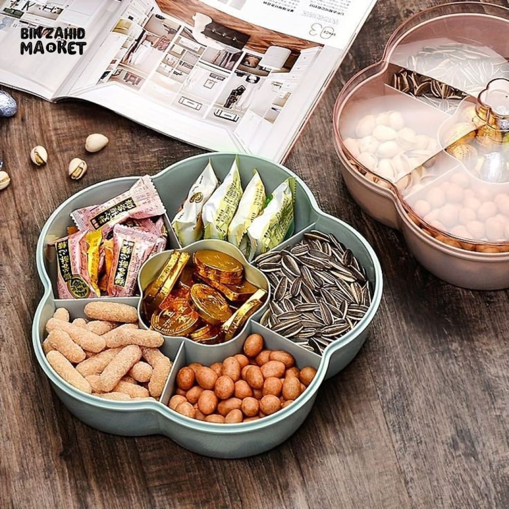 FLOWER SHAPED SNACK SERVING TRAY