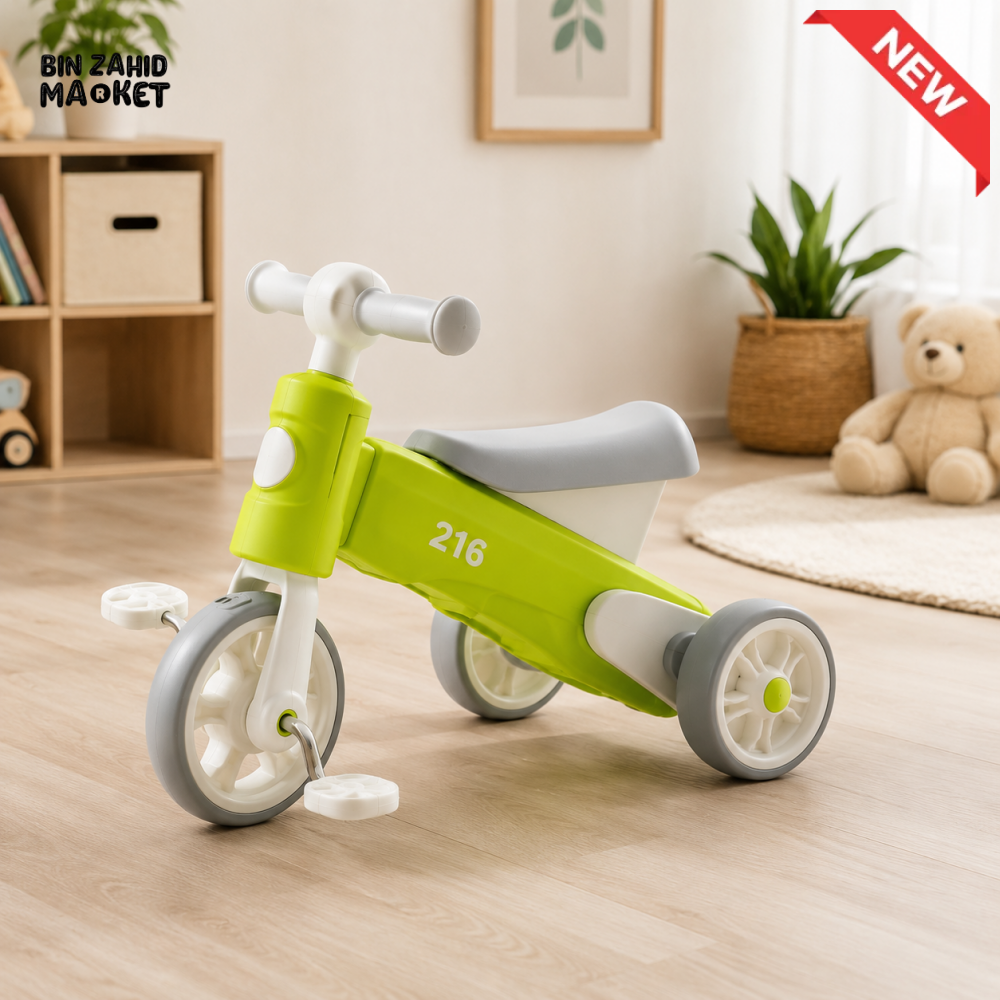 BABY BALANCE RIDE-ON TRICYCLE - GREEN
