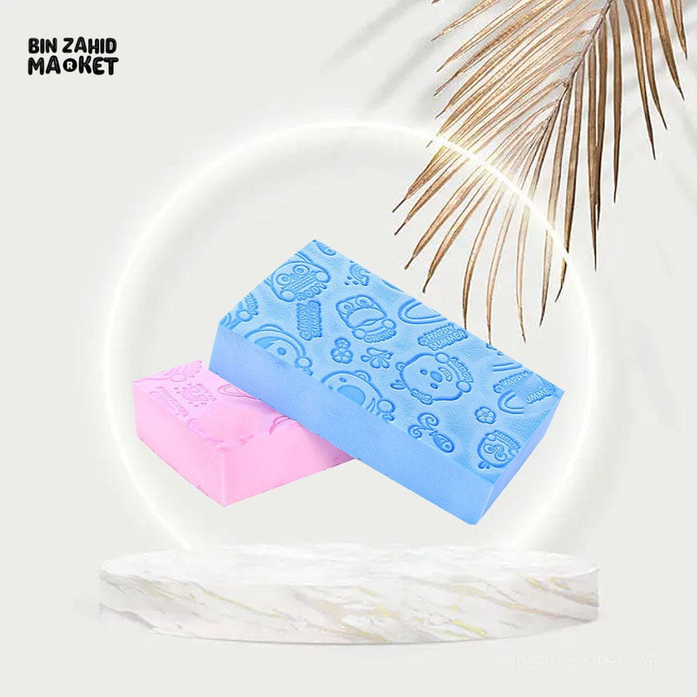 BABY BATH RUB BACK CLEANING SPONGE – GENTLE BODY WASH TOOL FOR KIDS & ADULTS