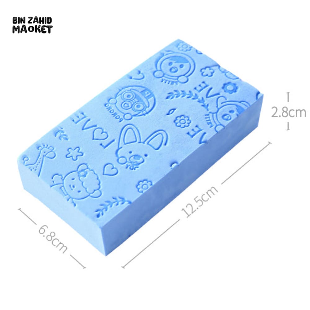 BABY BATH RUB BACK CLEANING SPONGE – GENTLE BODY WASH TOOL FOR KIDS & ADULTS