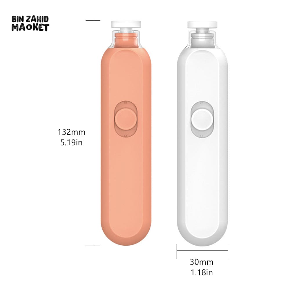 BABY NAIL TRIMMER ELECTRIC WITH LIGHT – SAFE NAIL FILE & 6 GRINDING PADS FOR NEWBORN, INFANT, TODDLER & ADULT TOES