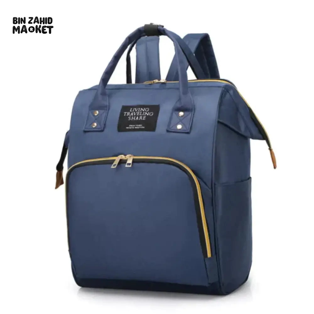 BABY PLAIN DIAPER BAGPACK Blue
