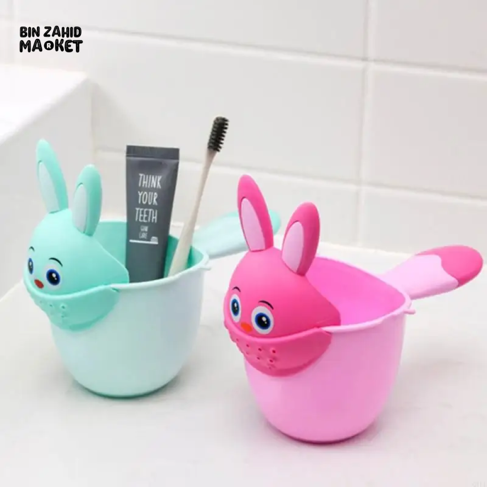 BABY SHOWER RINSING MUG - GREEN RABBIT