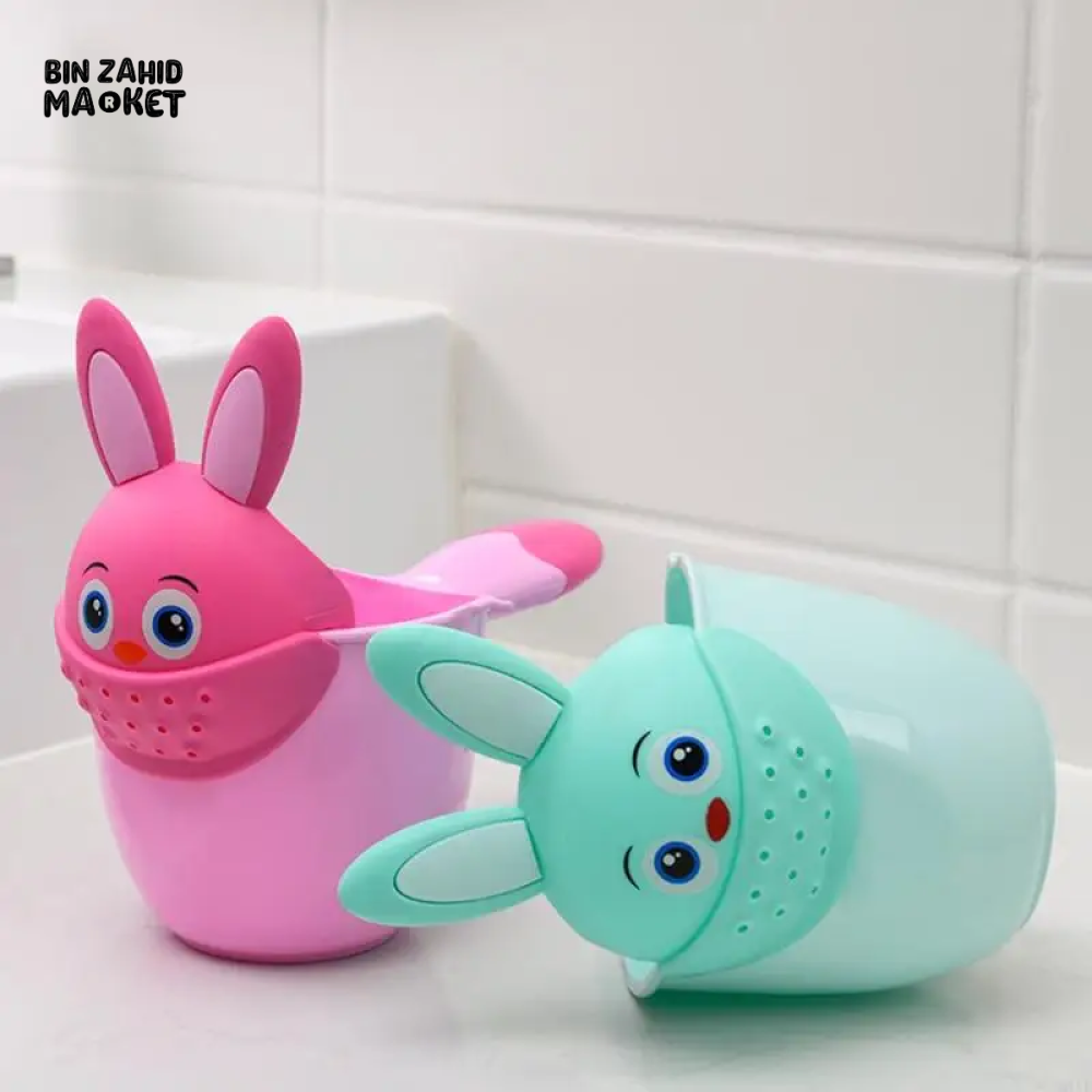 BABY SHOWER RINSING MUG - GREEN RABBIT
