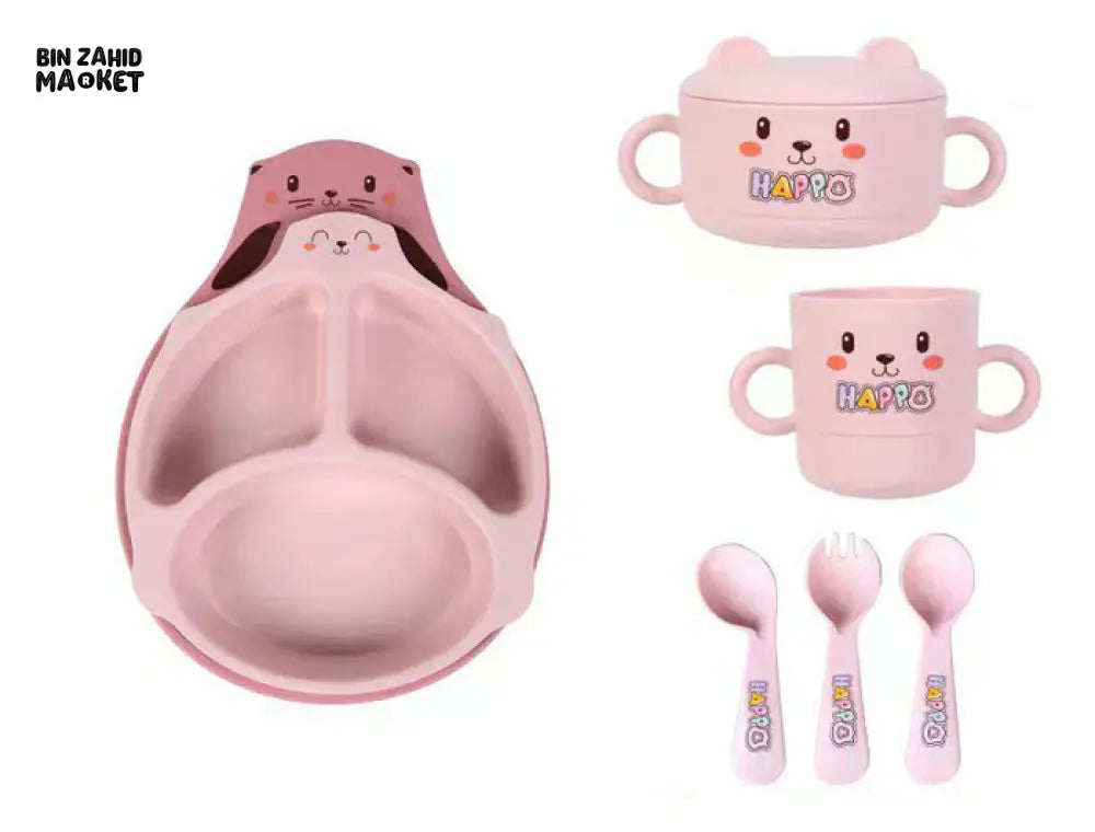 BABY TABLEWARE FEEDING SET – SAFE DURABLE & EASY TO CLEAN - PINK