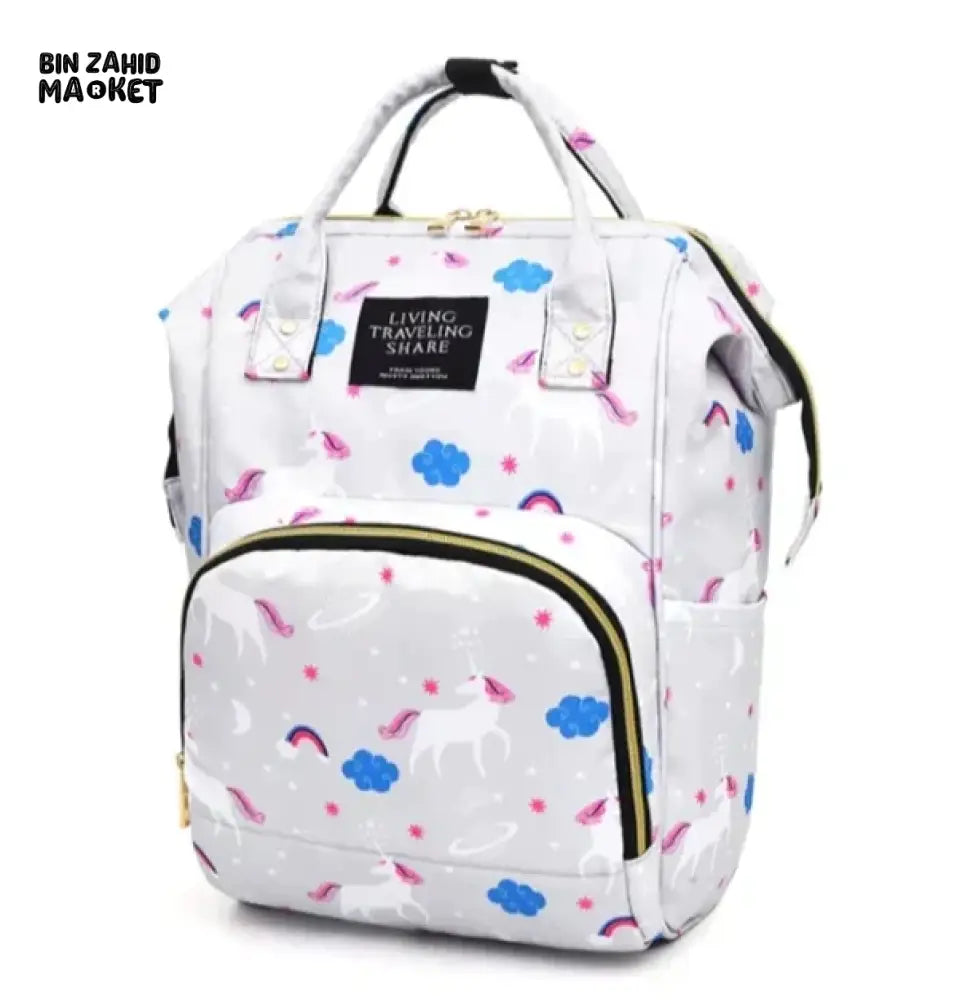 BABY UNICORN DIAPER BAGPACK White