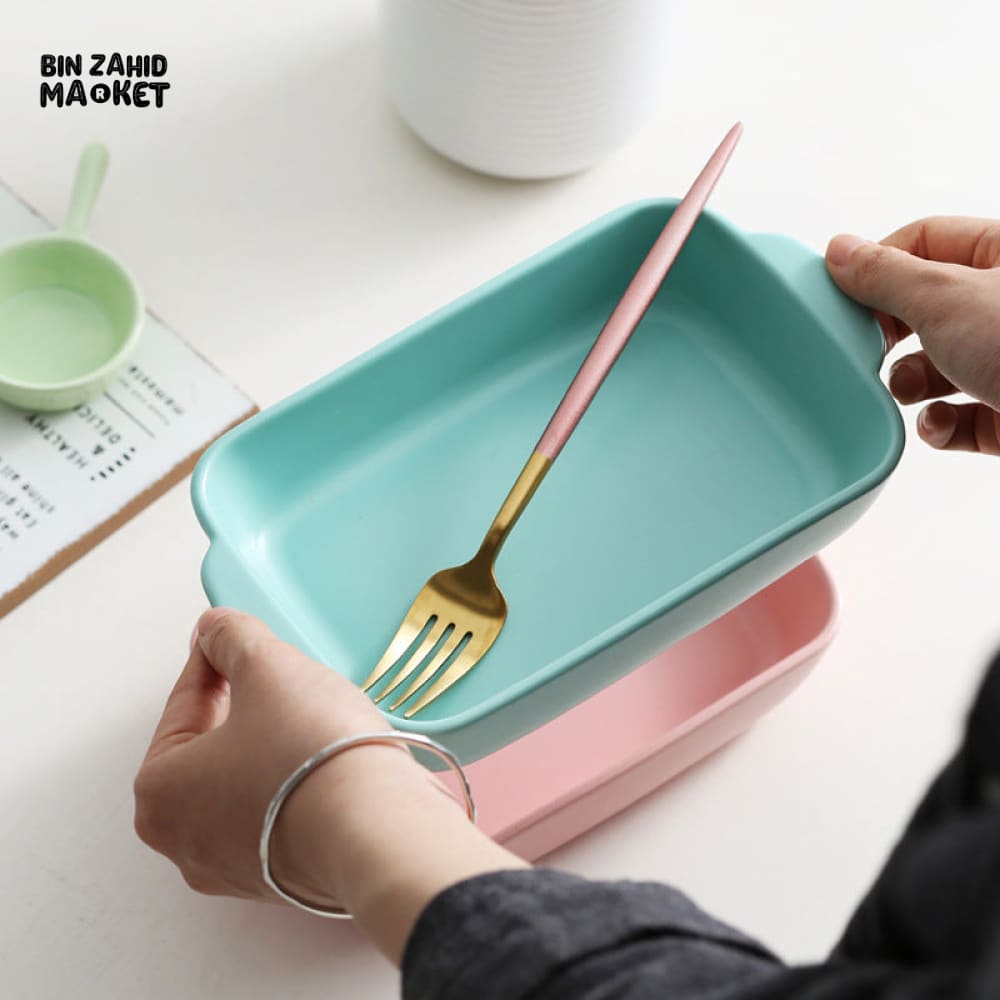 BAKEWARE PORCELAIN DISH 24CM – OVEN SAFE CERAMIC BAKING TRAY FOR KITCHEN COOKING & SERVING