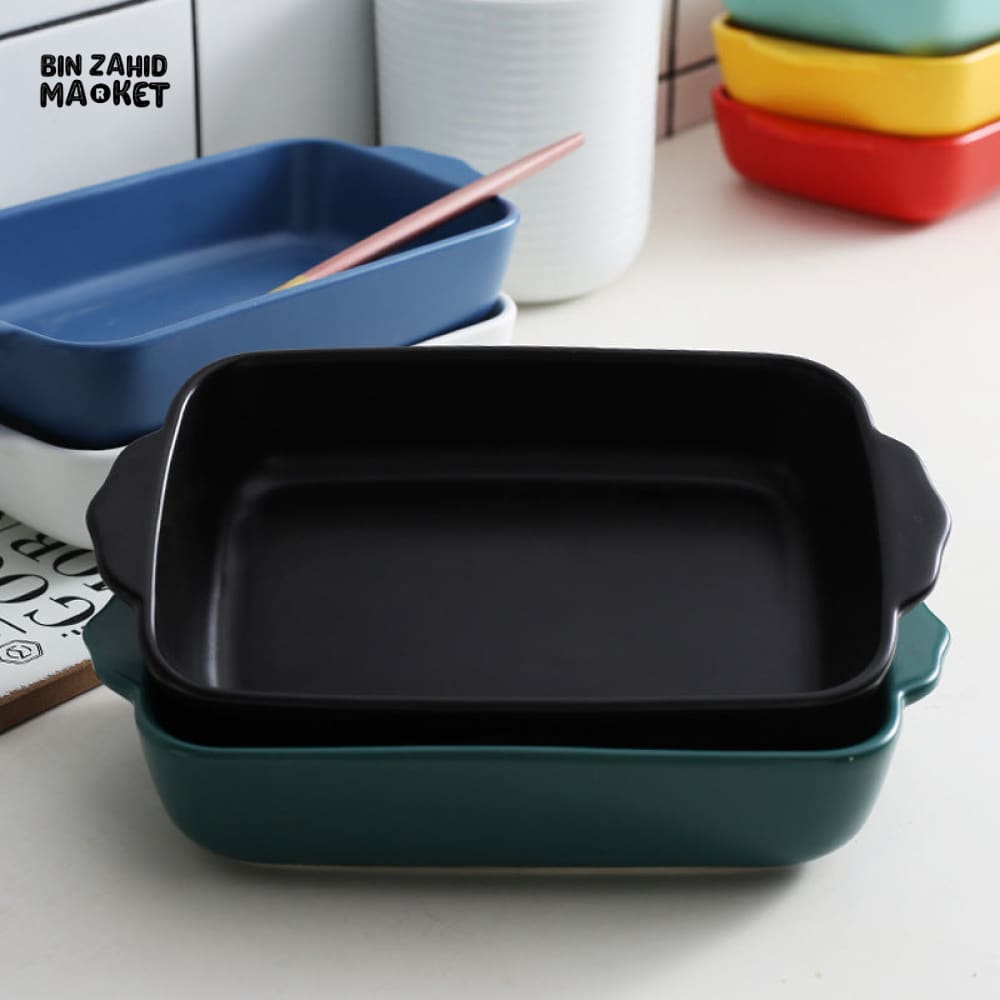 BAKEWARE PORCELAIN DISH 24CM – OVEN SAFE CERAMIC BAKING TRAY FOR KITCHEN COOKING & SERVING