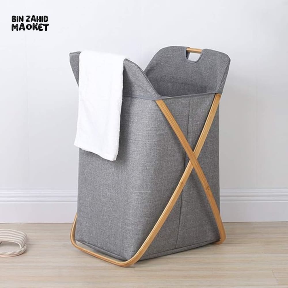 BAMBOO LAUNDRY HAMPER WITH HANDLES – FOLDABLE & STYLISH LAUNDRY BASKET
