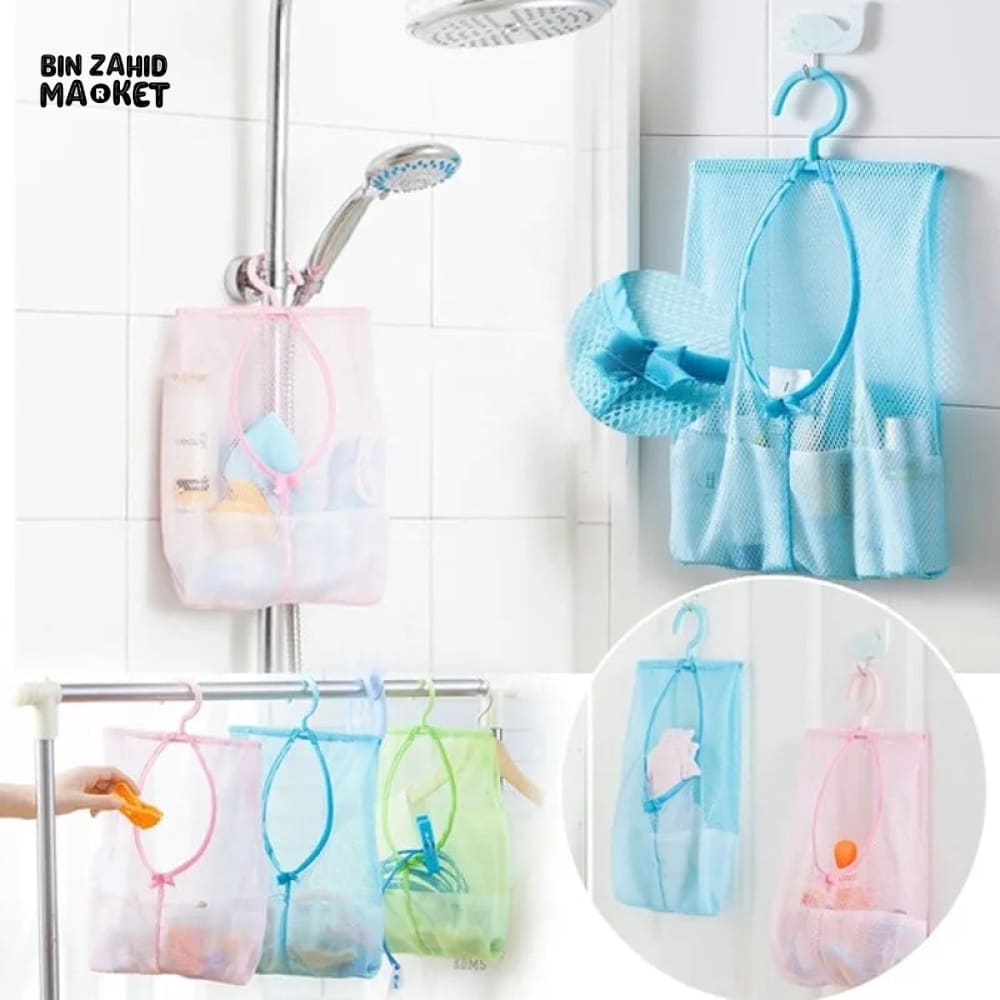 BATHROOM HANGING BREATHABLE MESH BAG