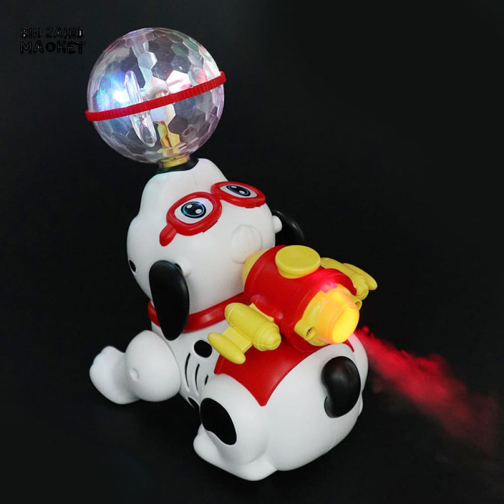 BATTERY OPERATED SPRAY TOY WITH LIGHT & SOUND EFFECTS - DOG