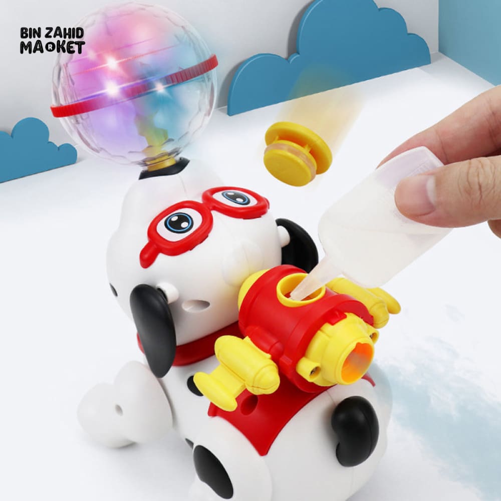 BATTERY OPERATED SPRAY TOY WITH LIGHT & SOUND EFFECTS - DOG