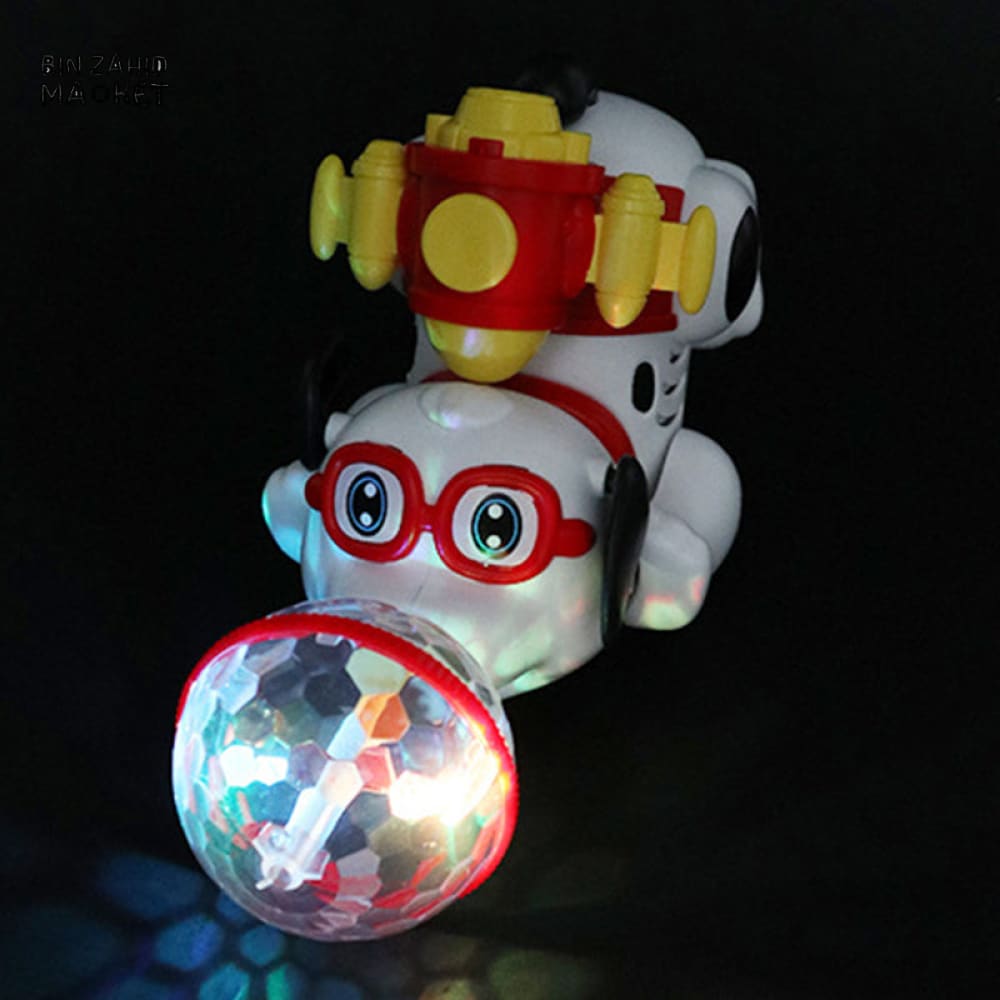 BATTERY OPERATED SPRAY TOY WITH LIGHT & SOUND EFFECTS - DOG