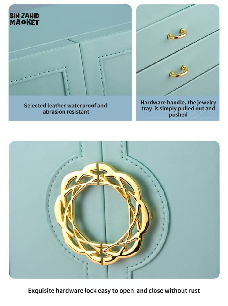 LEATHER DRAWER JEWELRY ORGANIZER