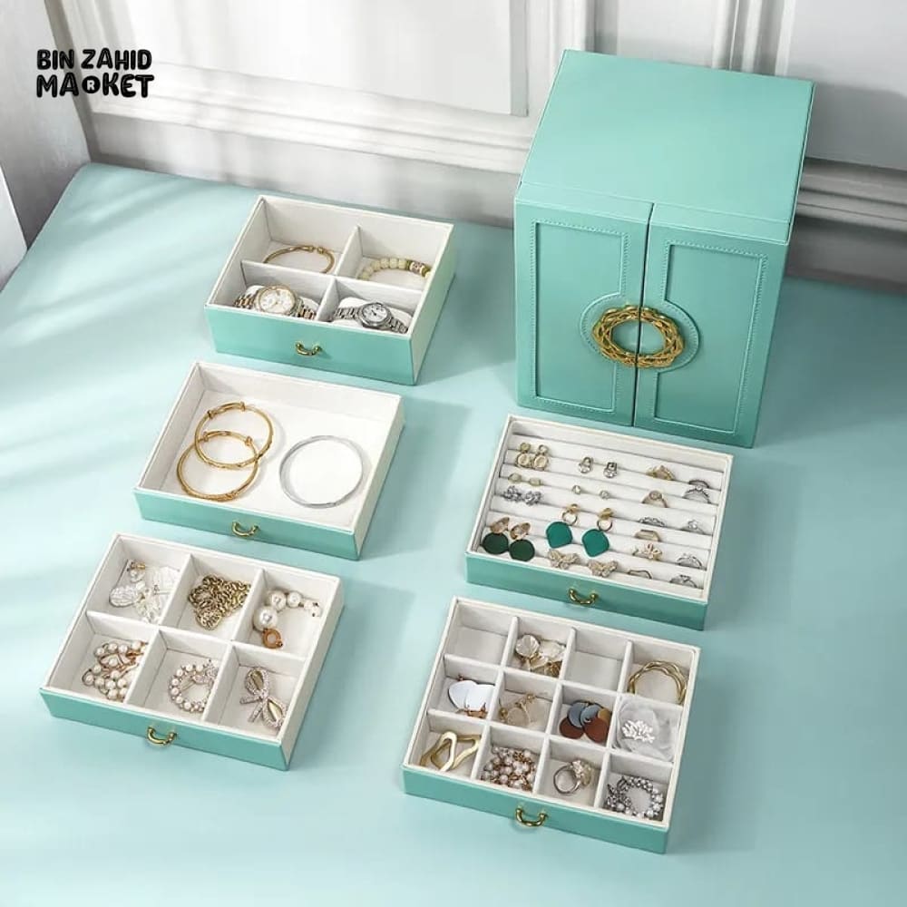 LEATHER DRAWER JEWELRY ORGANIZER