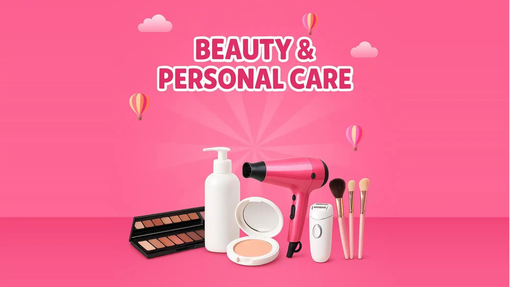 Various beauty and personal care products.