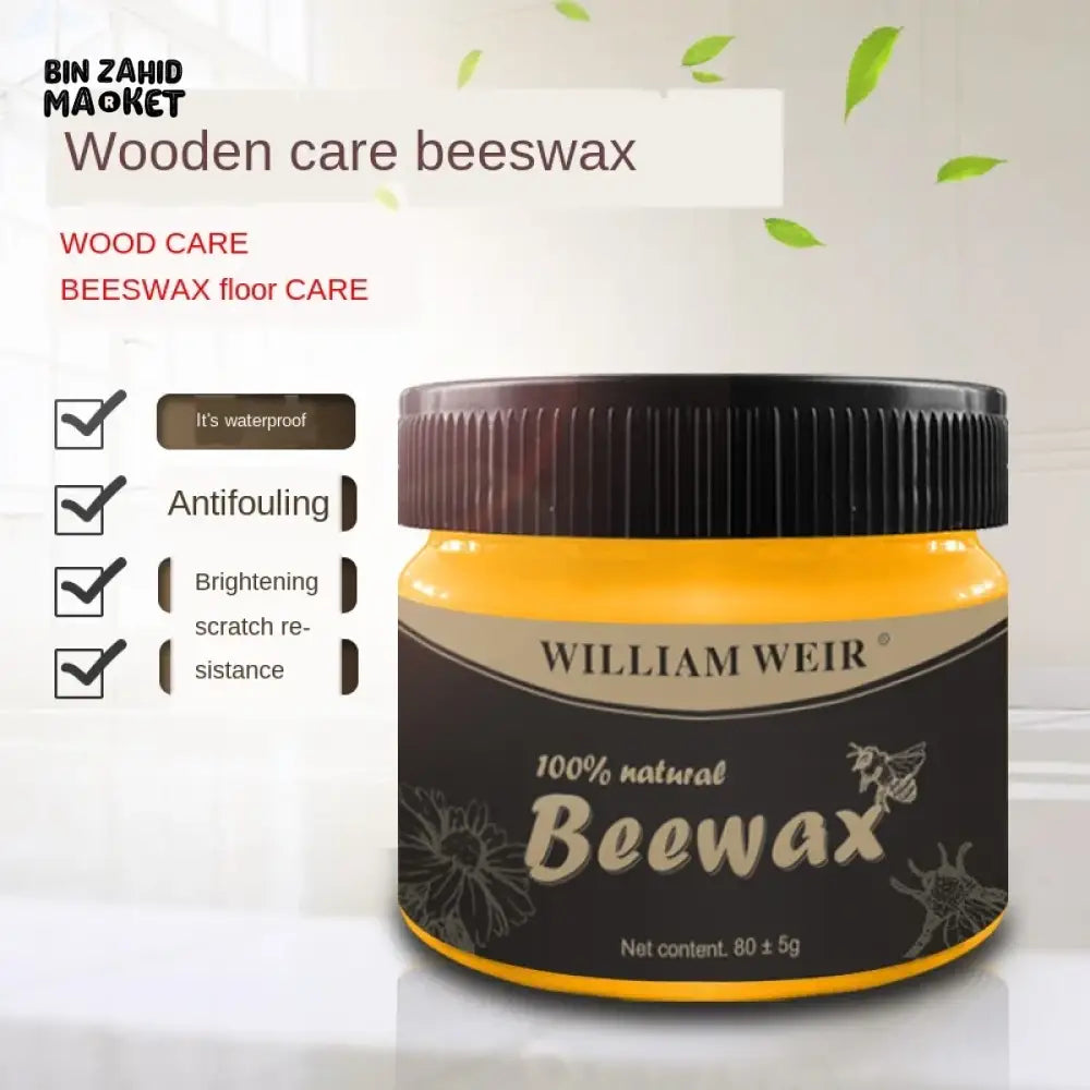 BEEWAX NATURAL FURNITURE POLISH WAX – WOOD SURFACE CLEANER & SHINER