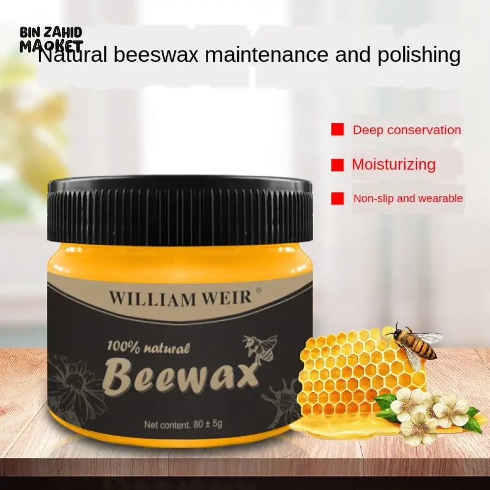 BEEWAX NATURAL FURNITURE POLISH WAX – WOOD SURFACE CLEANER & SHINER