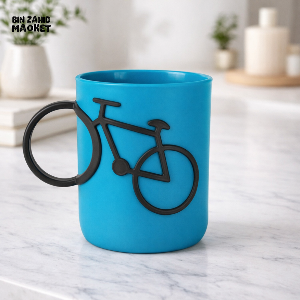 BICYCLE DESIGN BLUE MUG