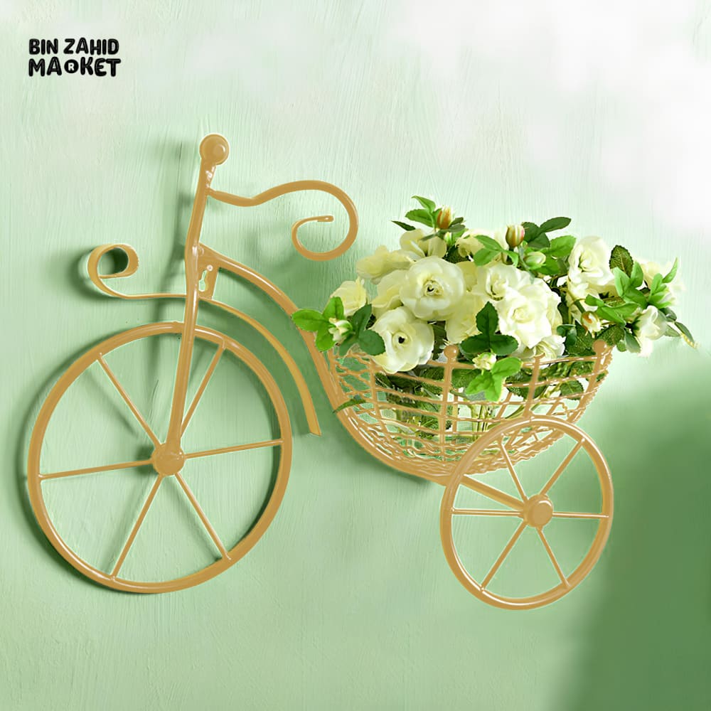 BICYCLE DESIGN WALL BASKET FOR HOME DECORATION