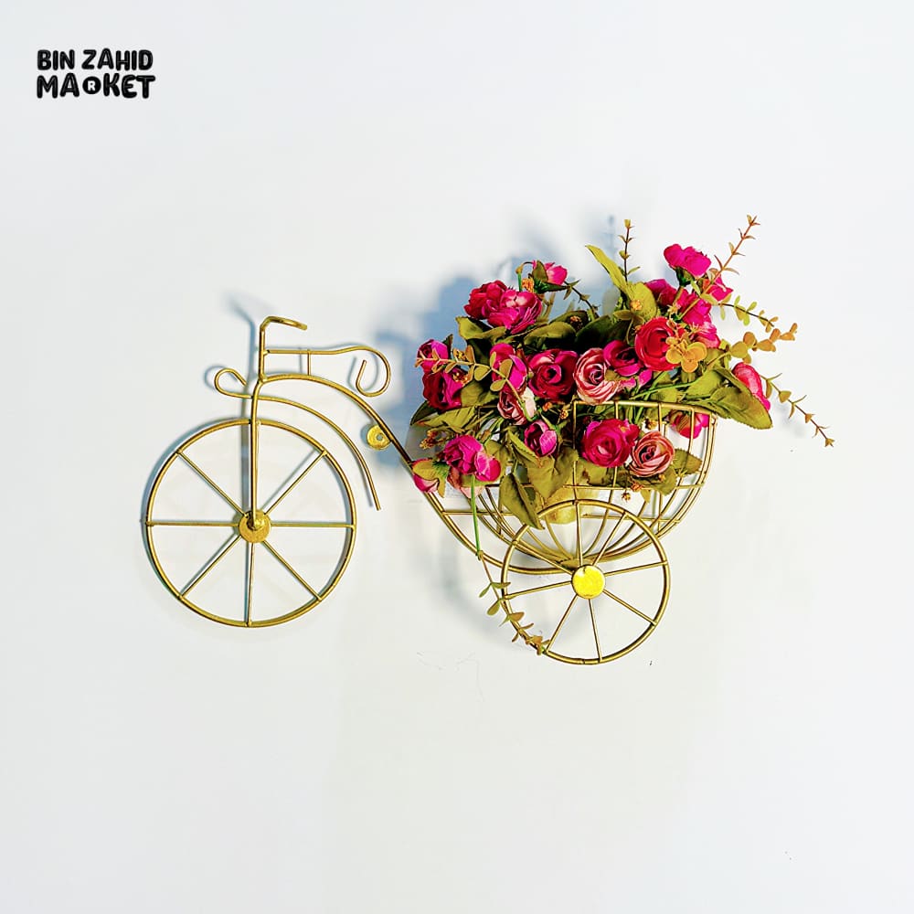 BICYCLE DESIGN WALL BASKET FOR HOME DECORATION